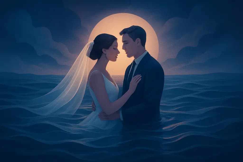 Dream illustration: weddings in water