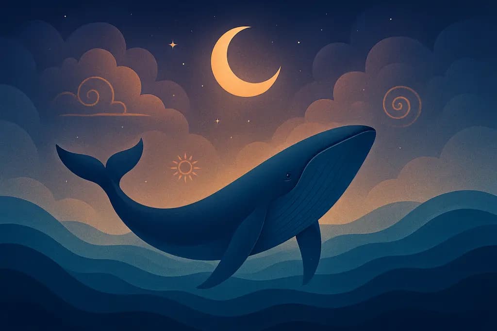 Dream illustration: Whale in the ocean