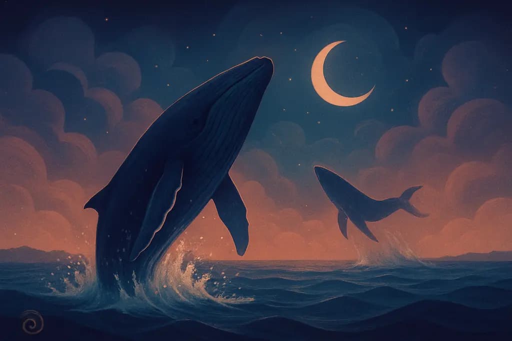 Dream illustration: Whales breaching