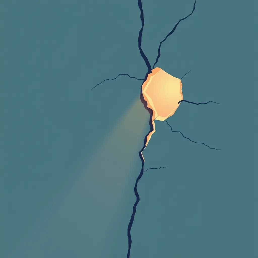 Dream illustration: Whispers from wall cracks
