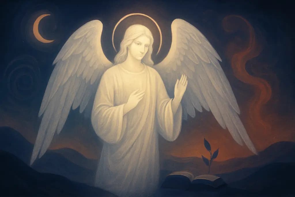 Dream illustration: white angel appearing in my dream meaning