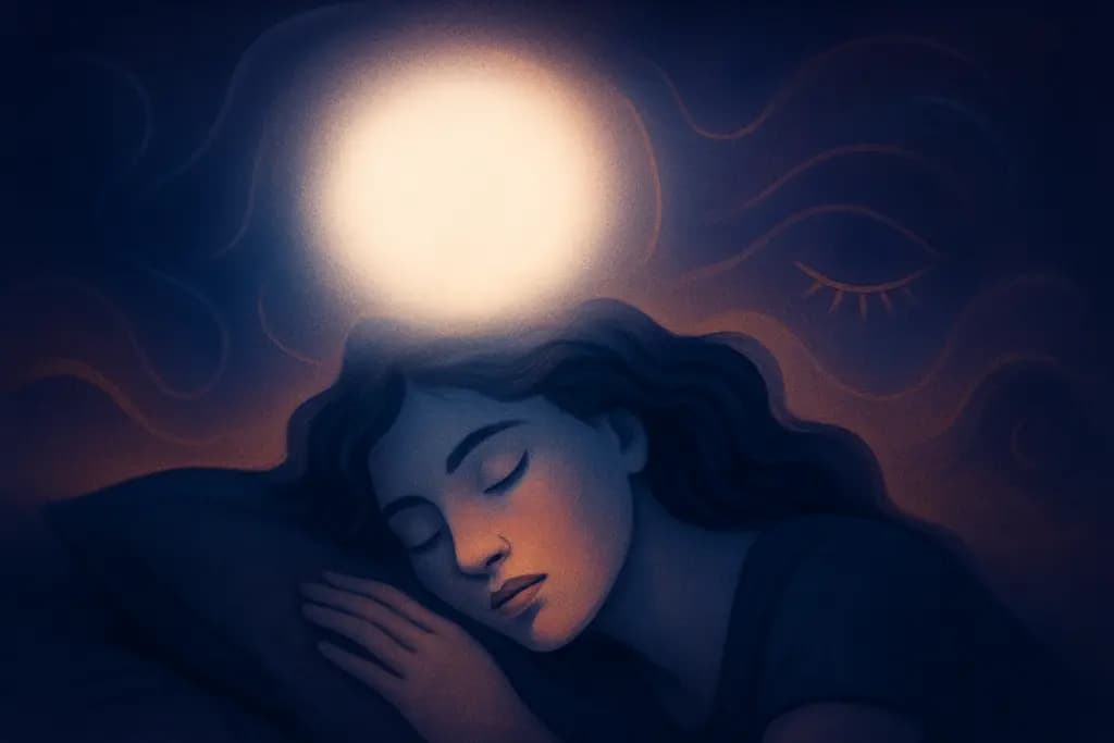 Dream illustration: white blurred vision in dream