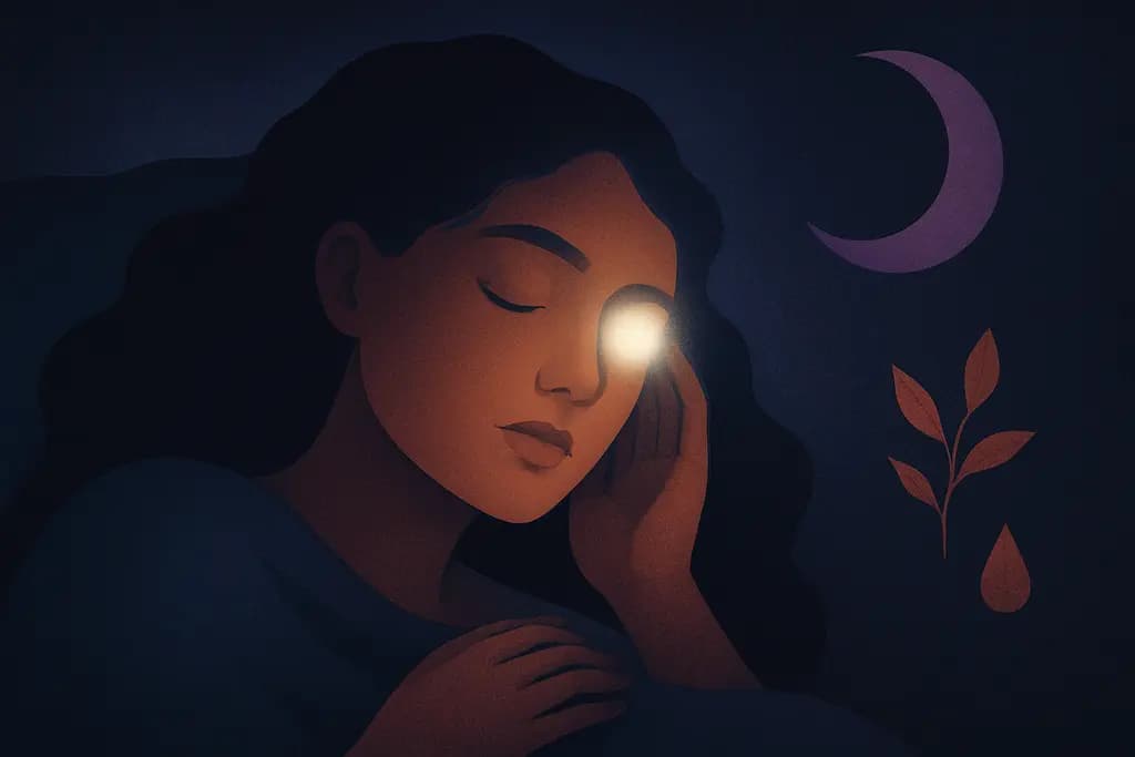 Dream illustration: white blurred vision in one eye when I sleep
