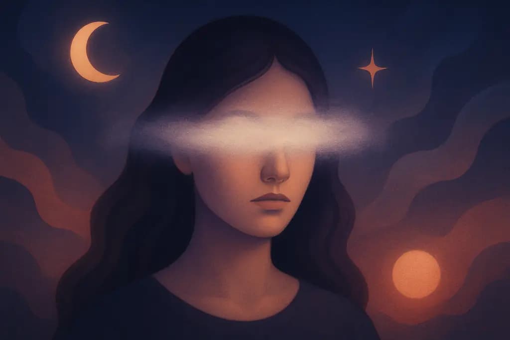 Dream illustration: white blurred vision