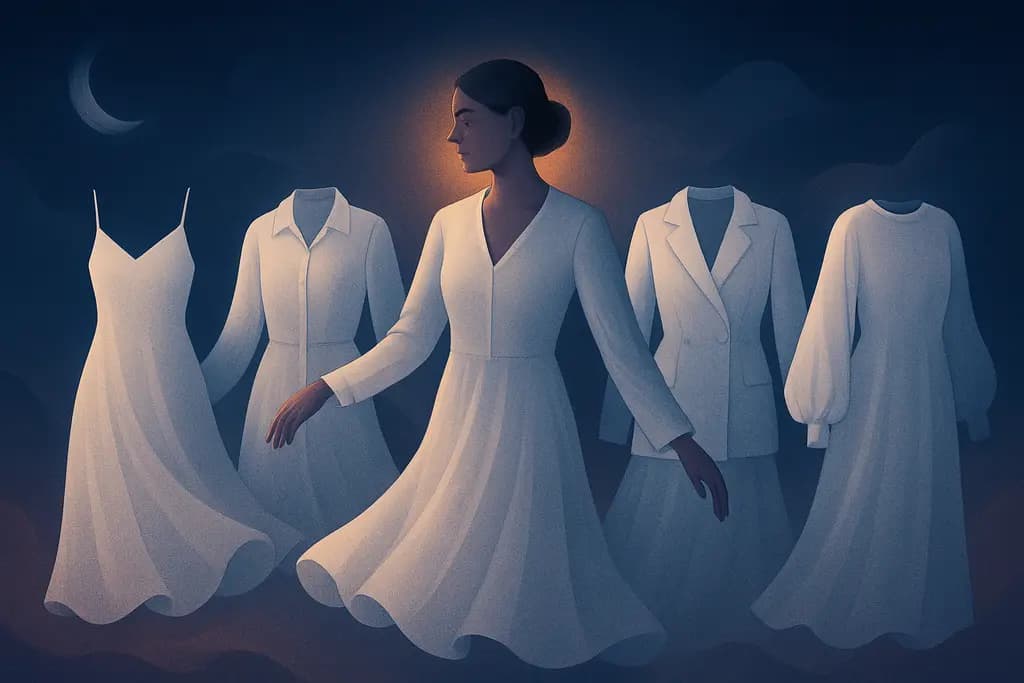 Dream illustration: white clothes that keep changing style