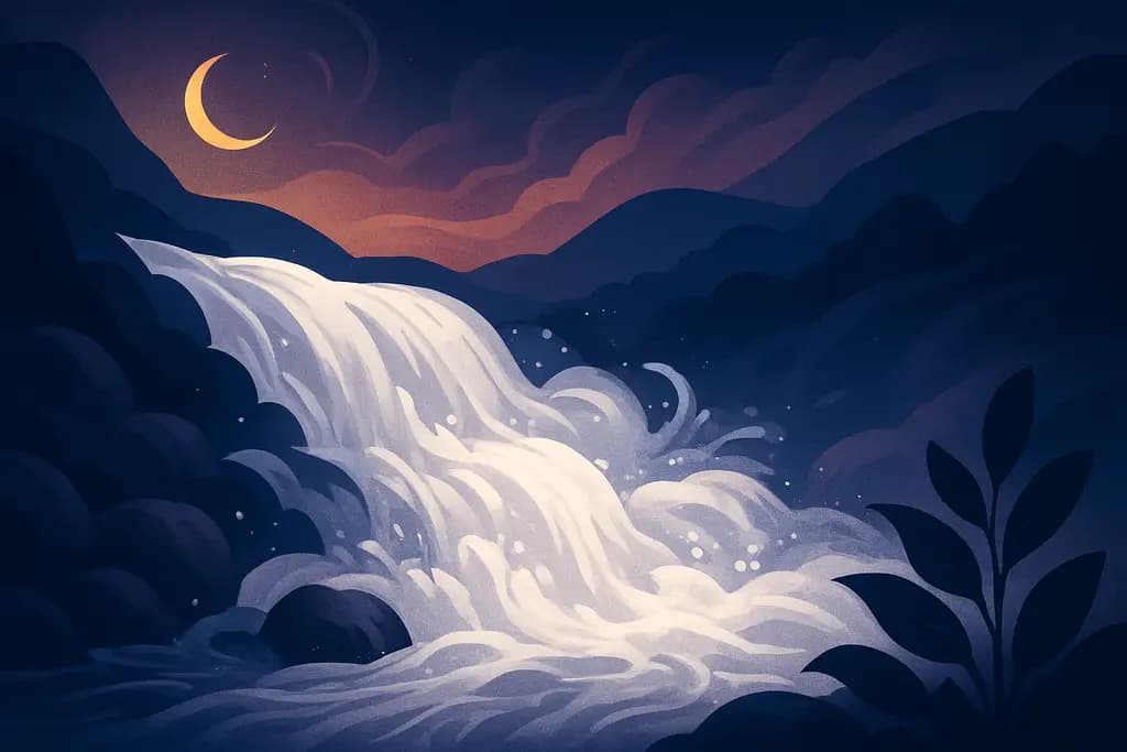 Dream illustration: white flash flood