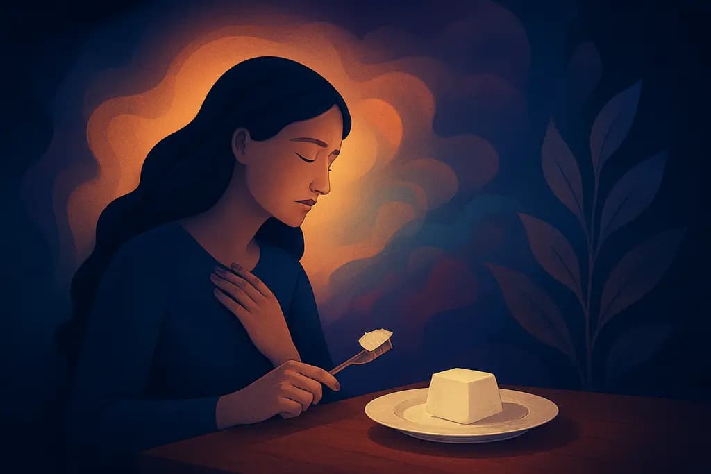 Dream illustration: white food that tastes like vivid memories