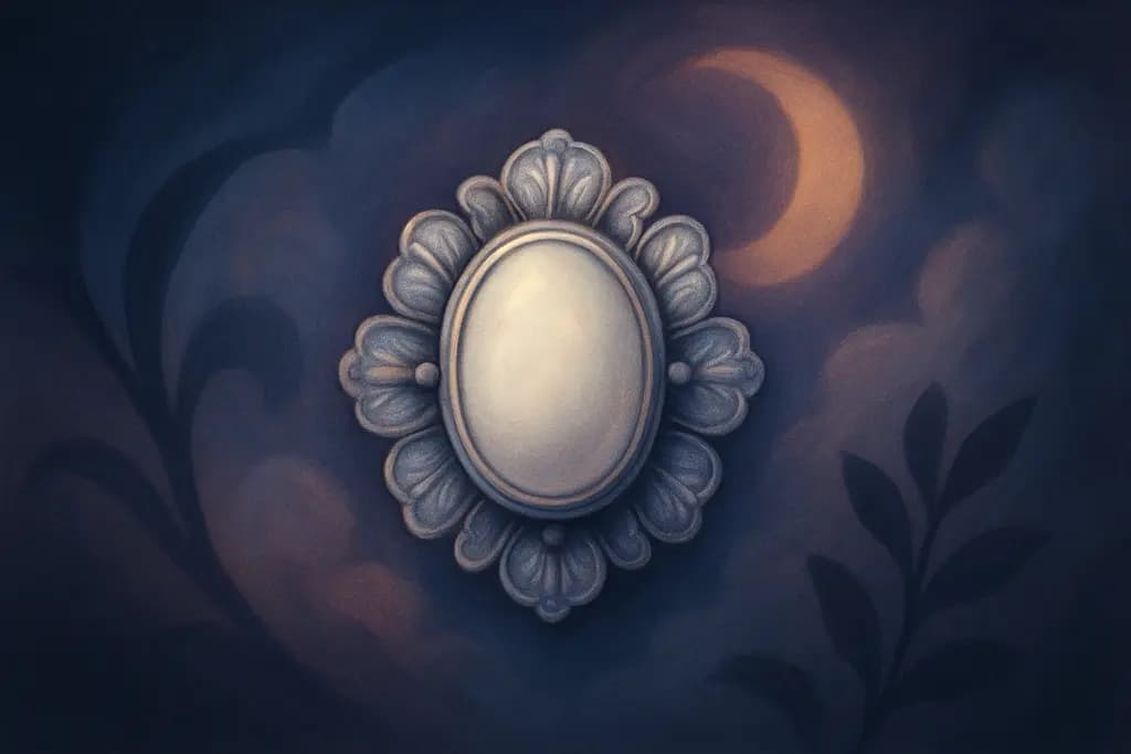 Dream illustration: white heirloom brooch