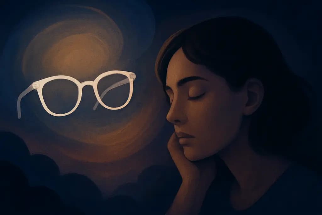 Dream illustration: white lost eyeglasses