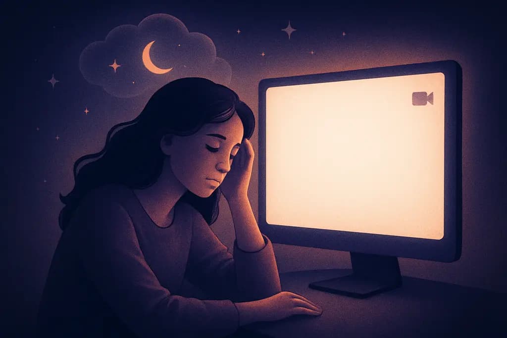 Dream illustration: white screen dream about joining a live stream