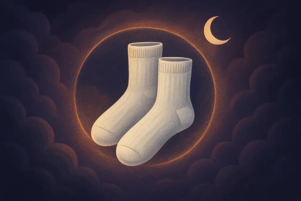 Dream illustration: white socks dream meaning