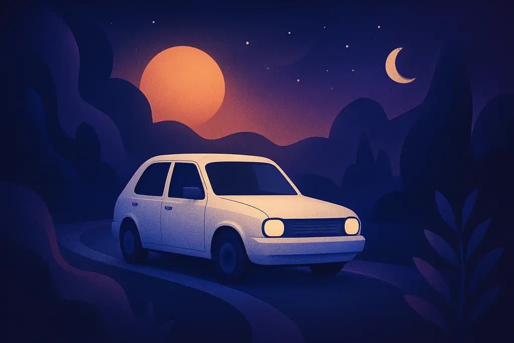 Dream illustration: white vehicle dream meaning