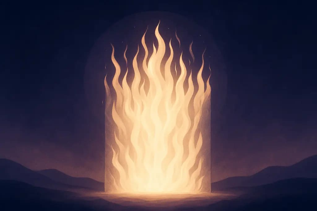 Dream illustration: white walls of fire