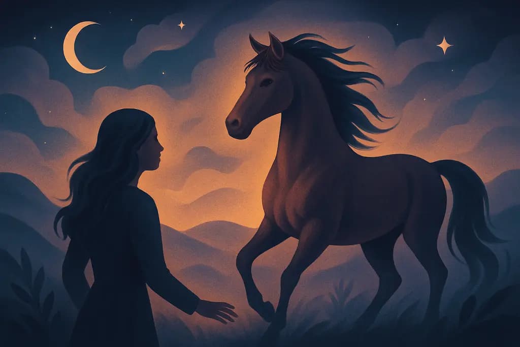 Dream illustration: Wild horse encounter