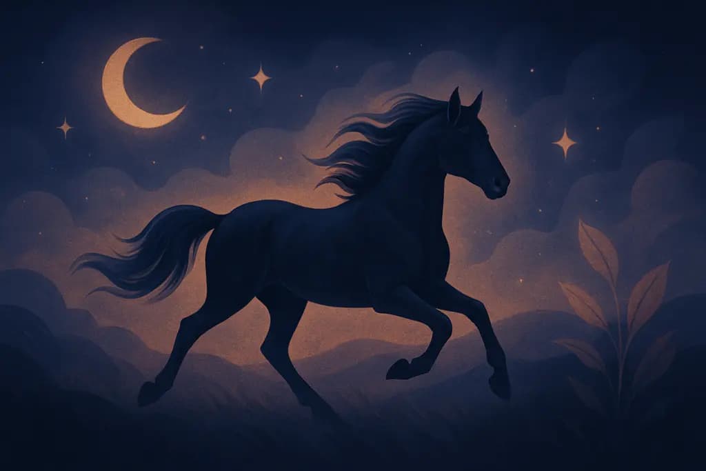Dream illustration: Wild horse running