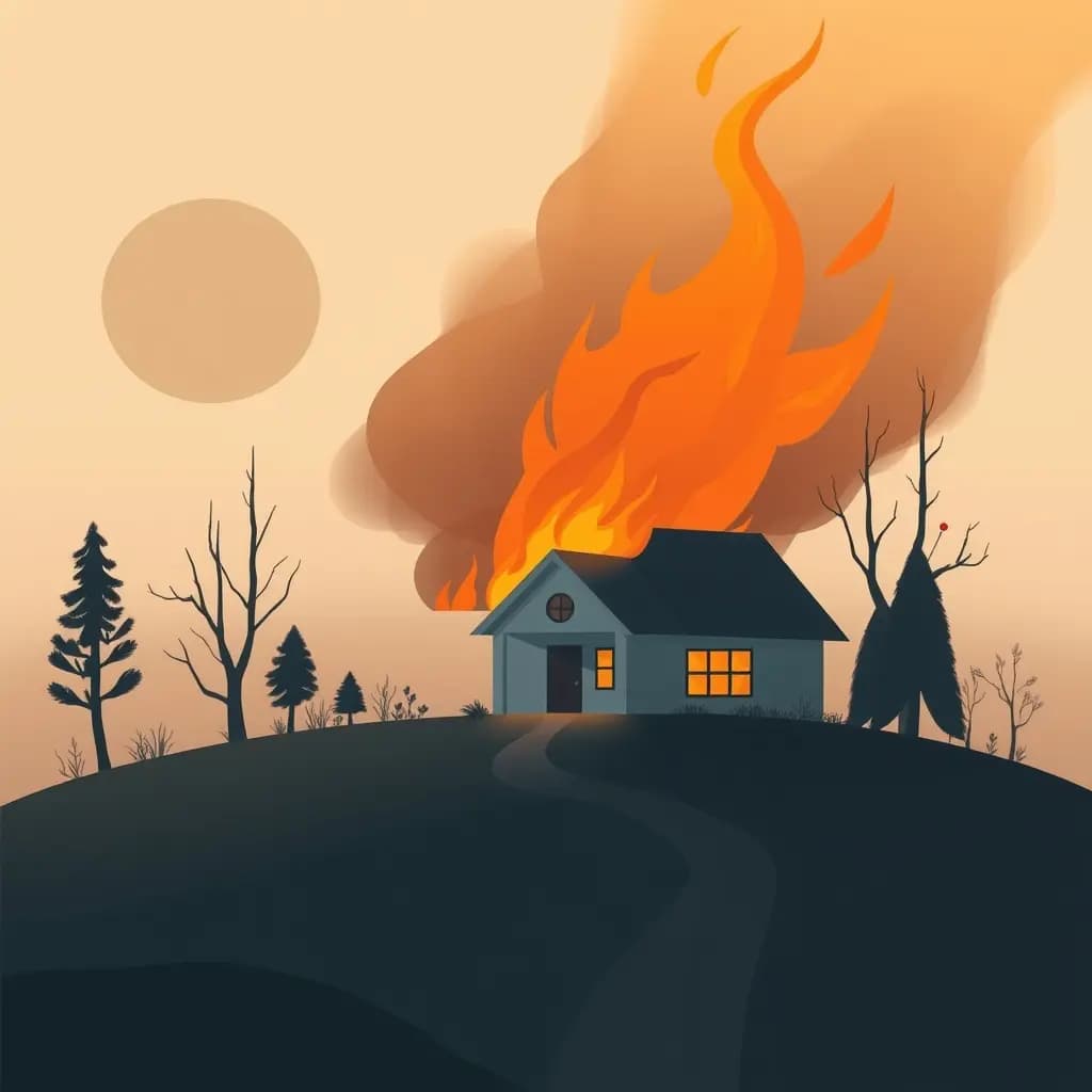 Dream illustration: Wildfire approaching home