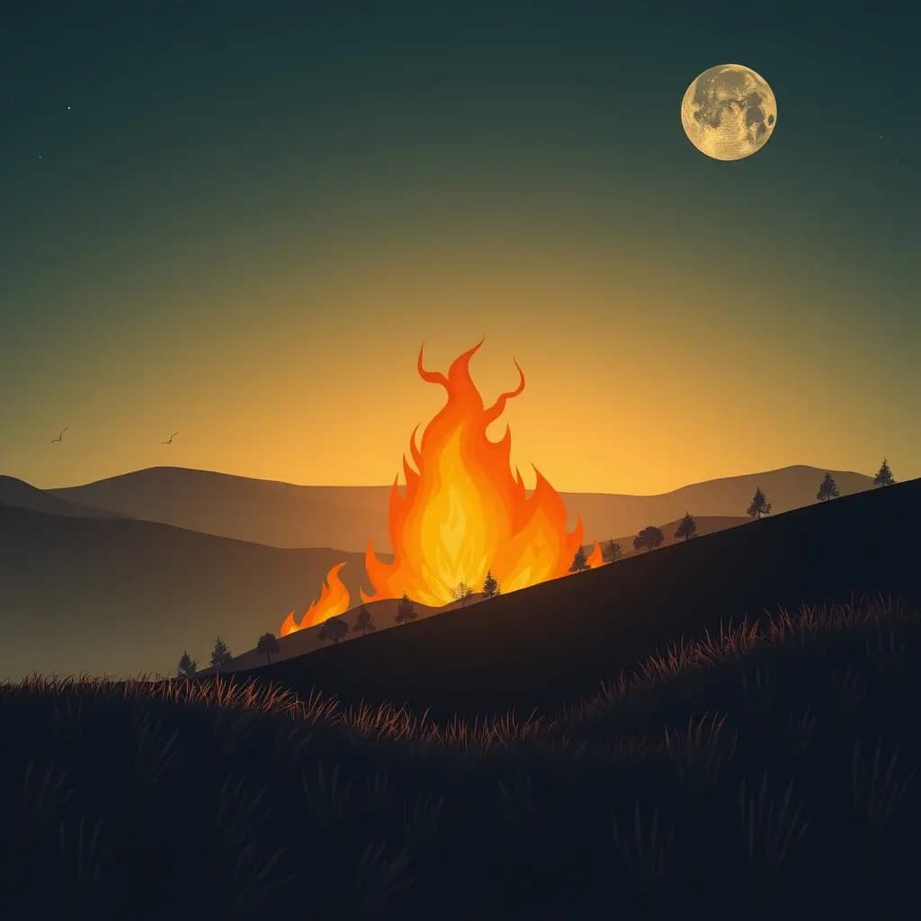 Dream illustration: Wildfire on the horizon