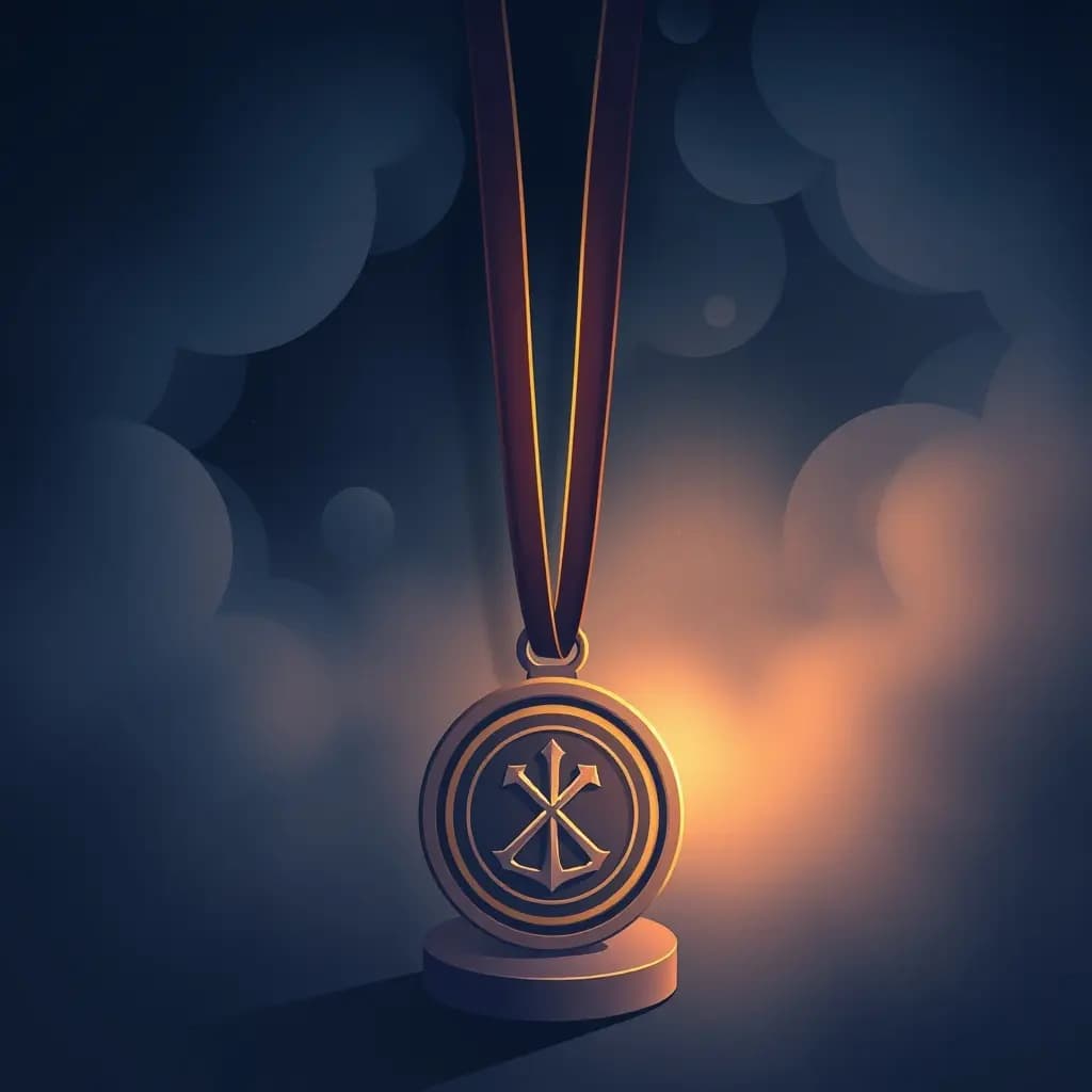 Dream illustration: Winning medal turns heavy