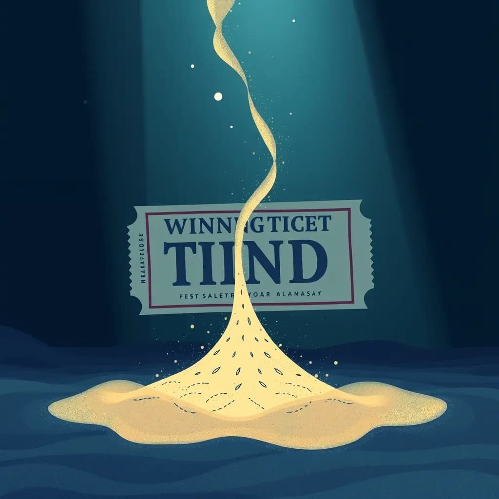 Dream illustration: Winning ticket turns to sand