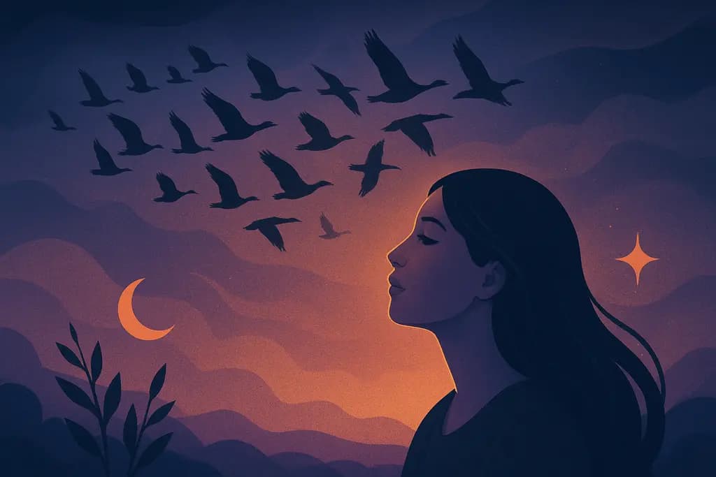 Dream illustration: Witnessing a mass migration of birds