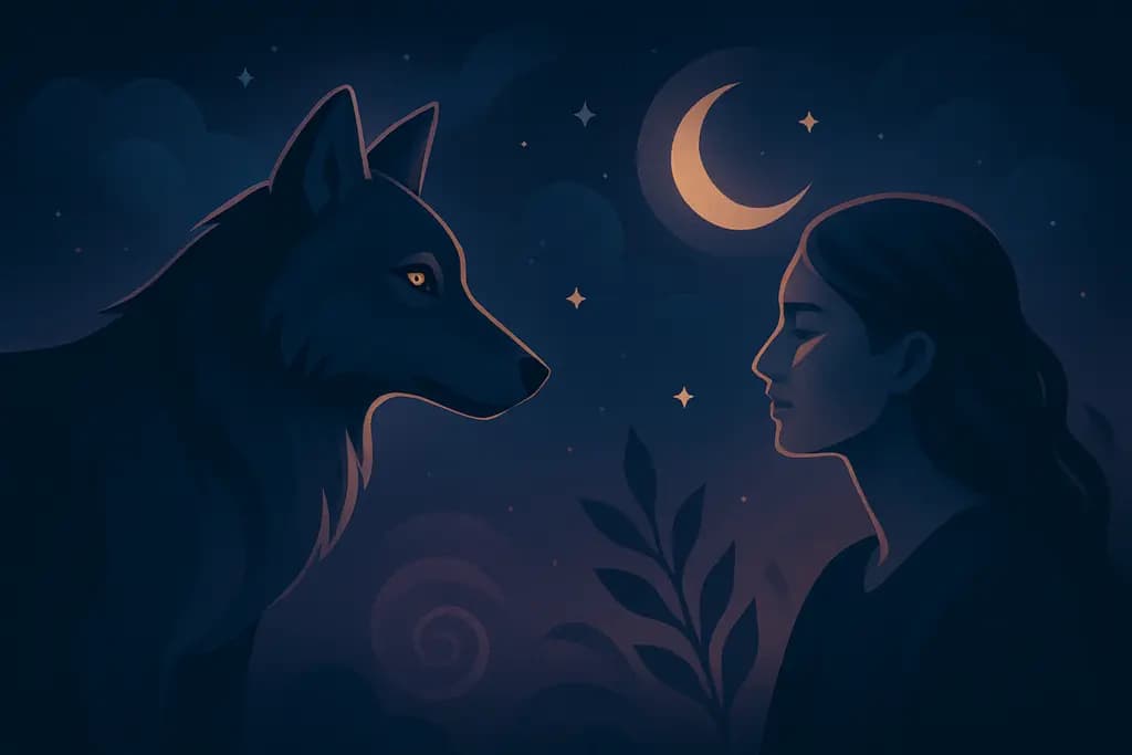 Dream illustration: Wolf encounter
