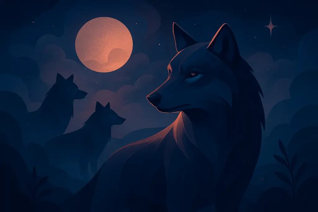 Dream illustration: Wolf or pack of wolves