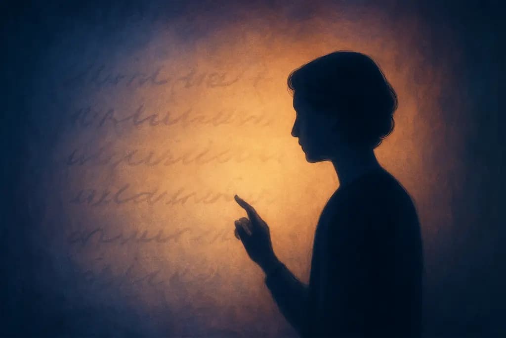 Dream illustration: Words on the Wall That Fade When You Read Them