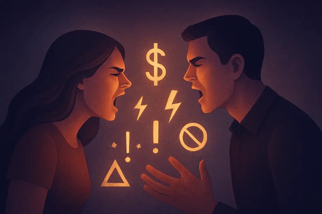 Dream illustration: Words Turning into Visible Symbols During an Argument