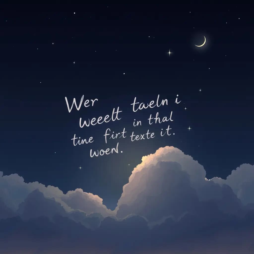 Dream illustration: Words written in the sky
