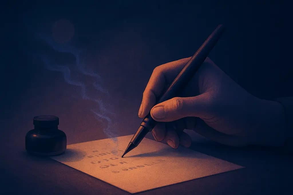 Dream illustration: Writing with Disappearing Ink or Vanishing Words