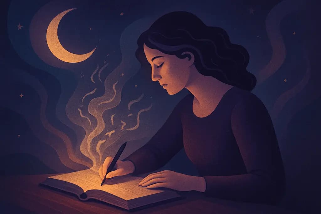 Dream illustration: Writing words that evaporate as soon as you're done