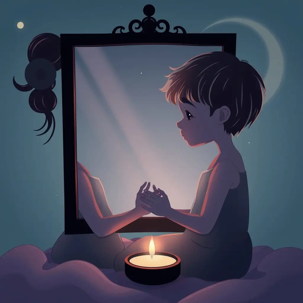 Dream illustration: Younger version of your reflection