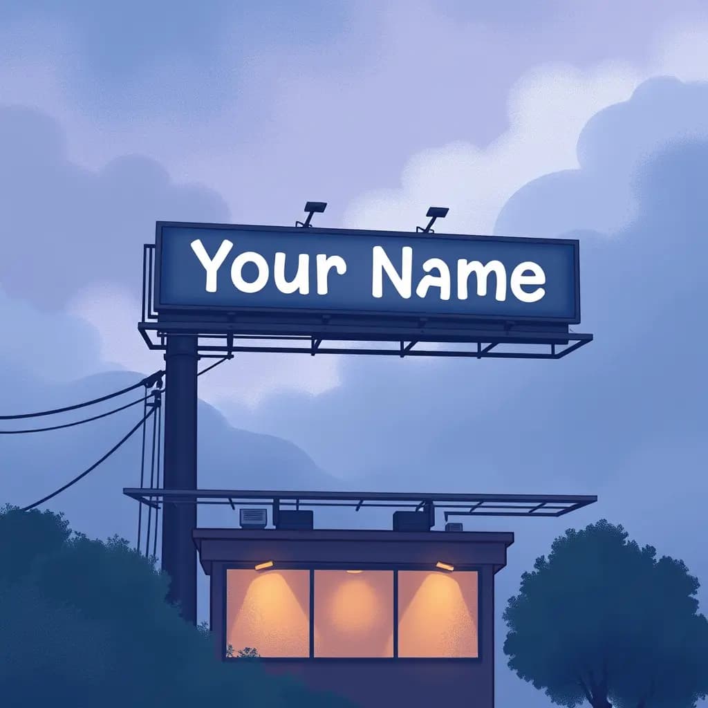 Dream illustration: Your name on a billboard