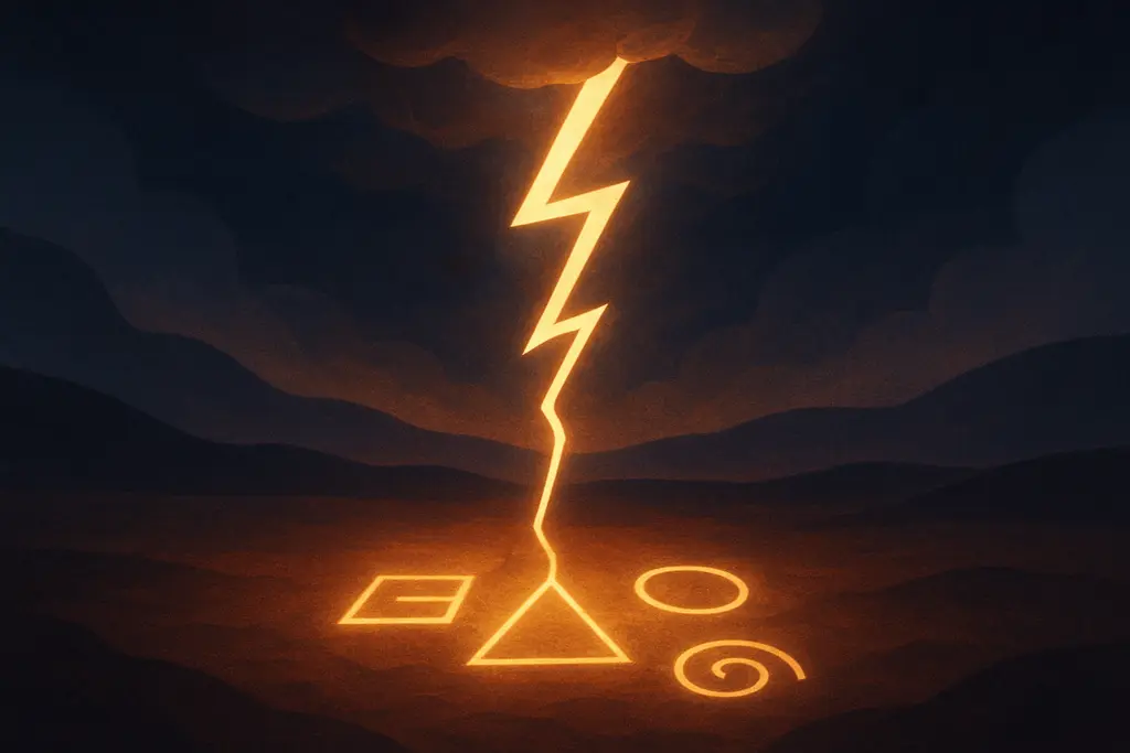 Meaning of Dreaming of Lightning That Writes Symbols On The Ground